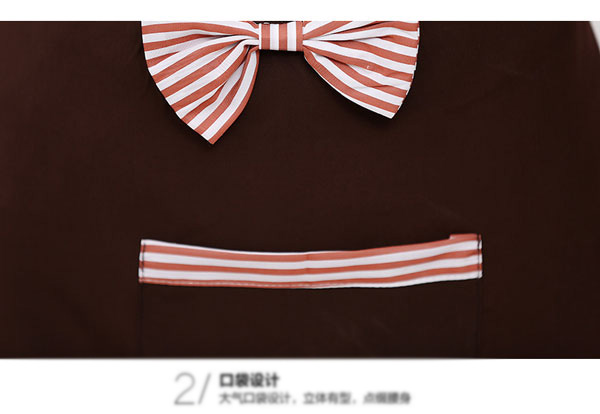 服务员工作服套装款式口袋细节展示图