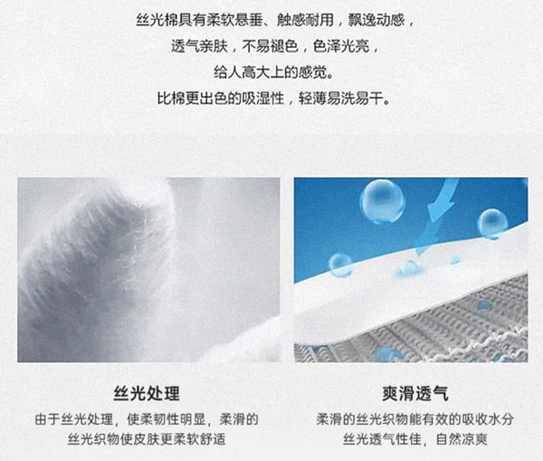 丝光棉面料T恤衫结构图