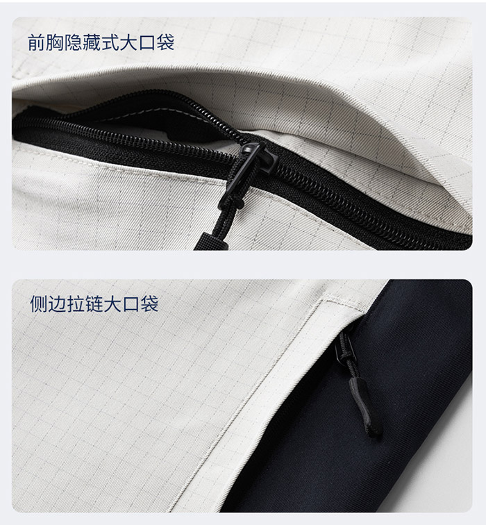 新国标防静电服春秋工作服夹克的口袋细节展示图