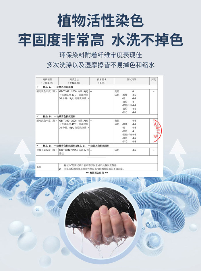 防静电短袖POLO衫面料活性染色说明图