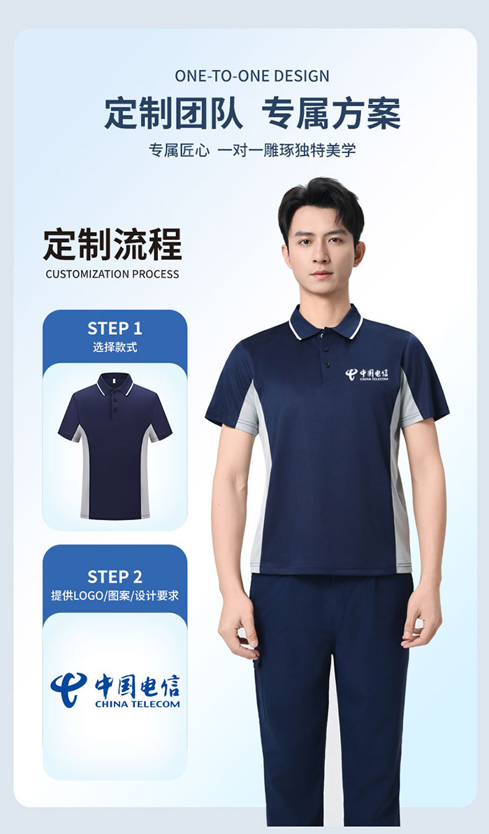 防静电短袖POLO衫定制LOGO效果图