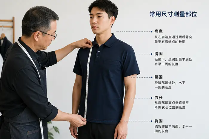 工作服批量定制怎么量尺寸?尺码填错损失大,这套方法帮你避坑